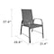 Cosco Outdoor Living Paloma Steel Patio Dining Chairs, Charcoal 6PK 88645CHCE - alternate 8
